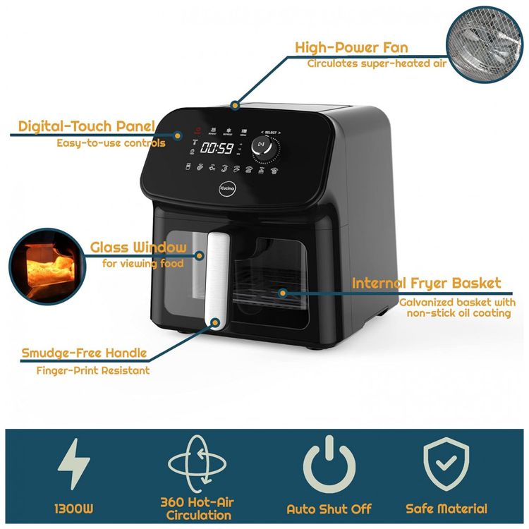 Fritadeira-Eletrica-Air-Fryer-10L-com-Painel-de-Controle-foto-2