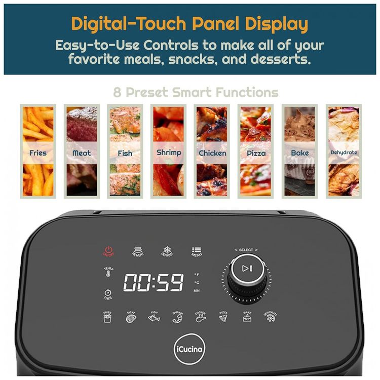 Fritadeira-Eletrica-Air-Fryer-10L-com-Painel-de-Controle-foto-4