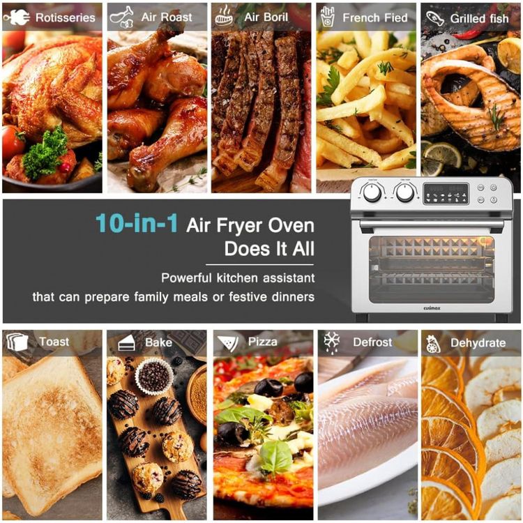 CUSIMAX-Fritadeira-Eletrica-Air-Fryer-23L-com-Painel-de-foto-1