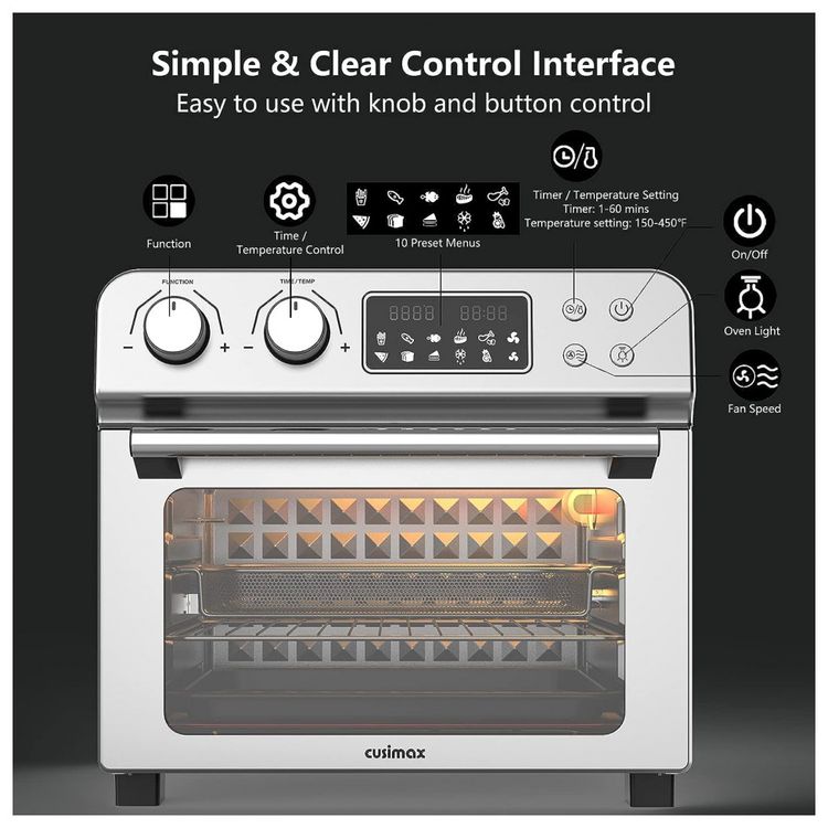 CUSIMAX-Fritadeira-Eletrica-Air-Fryer-23L-com-Painel-de-foto-3