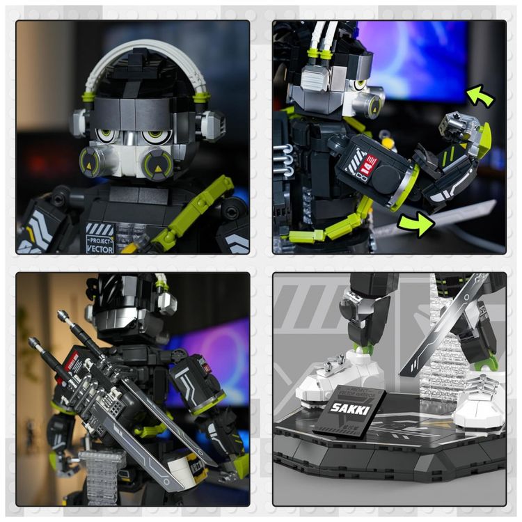 Kit-de-Construcao-Robo-Mecha-Guerreiro-Vetorial-Flexivel-com-foto-4
