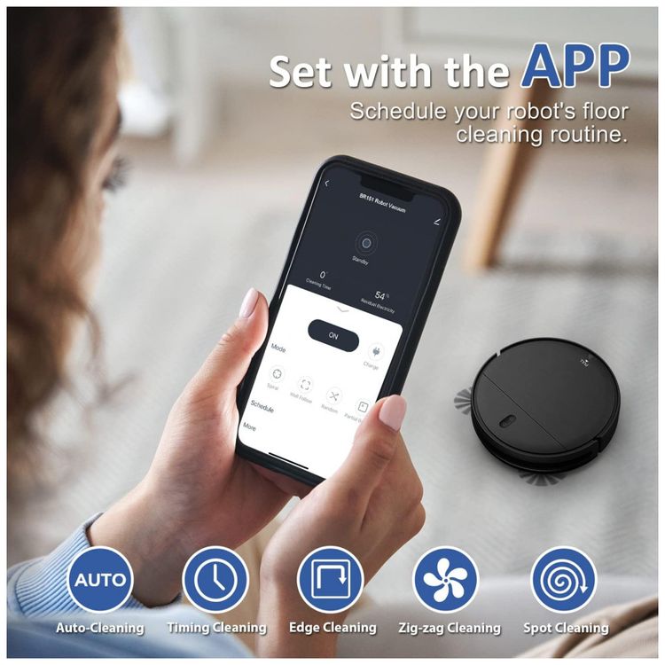 Aspirador-de-Po-Robo-com-Conexao-via-APP-WI-FI-e-Auto-foto-1