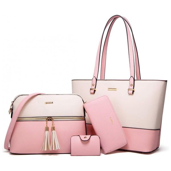 Conjunto-de-Bolsas-Femininas-em-Couro-Sintetico-4-Pecas-com-foto-0