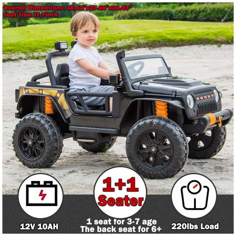 Carro-Eletrico-Infantil-2-Assentos-com-Controle-Remoto-e-foto-3