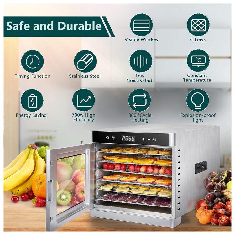 Maquina-Desidratadora-de-Alimentos-com-8-Bandejas-e-Painel-foto-3