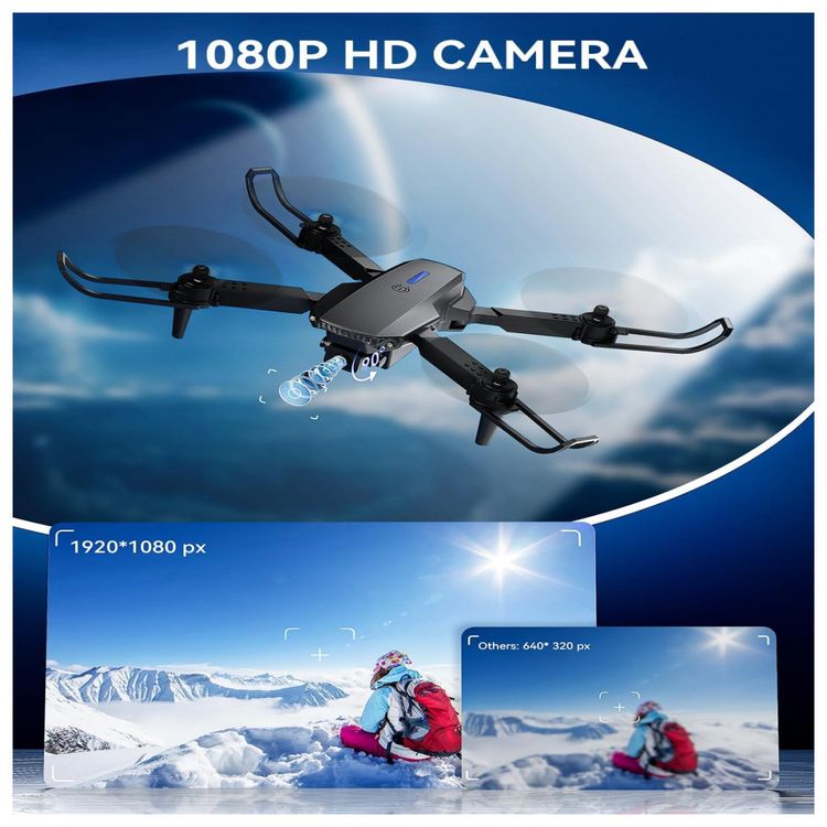 ROVPRO-E58-Drone-com-Camera-HD-1080P-WiFi-para-Adultos-Azul-foto-1