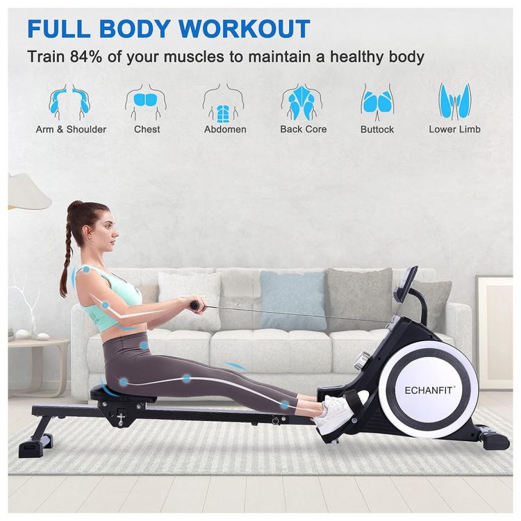 ECHANFIT-Aparelho-Remador-Magnetico-com-Bluetooth-para-foto-1