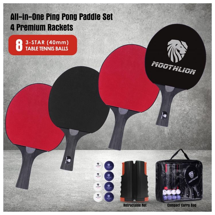 MOOTHLION-Kit-de-Ping-Pong-com-Mesa-Portatil-4-Raquetes-8-foto-1