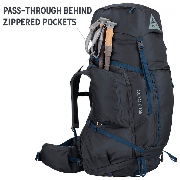 Kelty-Mochila-de-Acampamento-Camping-85L-Impermeavel-Preta-foto-1
