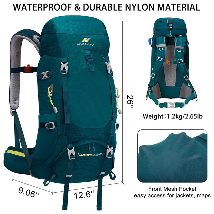 N-NEVO-RHINO-Mochila-de-Acampamento-Camping-45L-foto-2