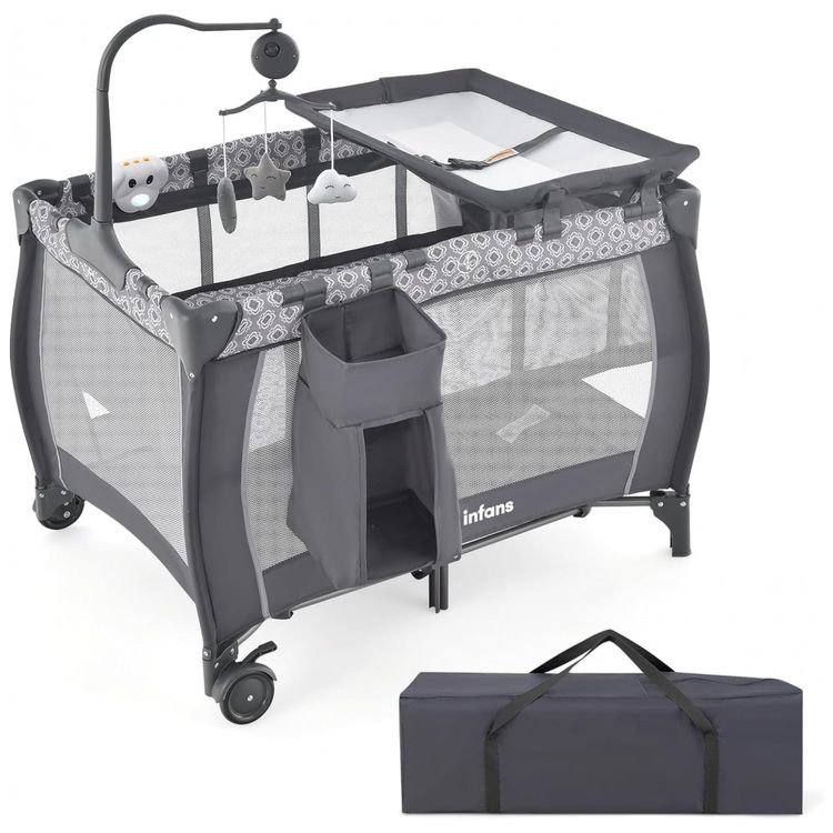 Berco-Cercado-Portatil-3-em-1-Dobravel-com-Colchao-foto-0