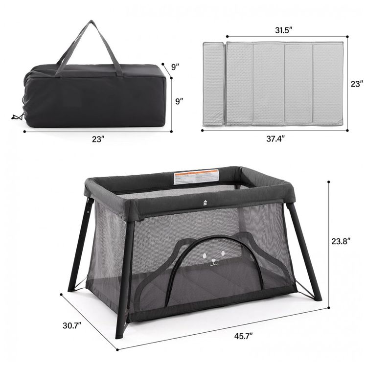 Berco-Cercado-Portatil-2-em-1-com-Colchao-Confortavel-e-foto-3