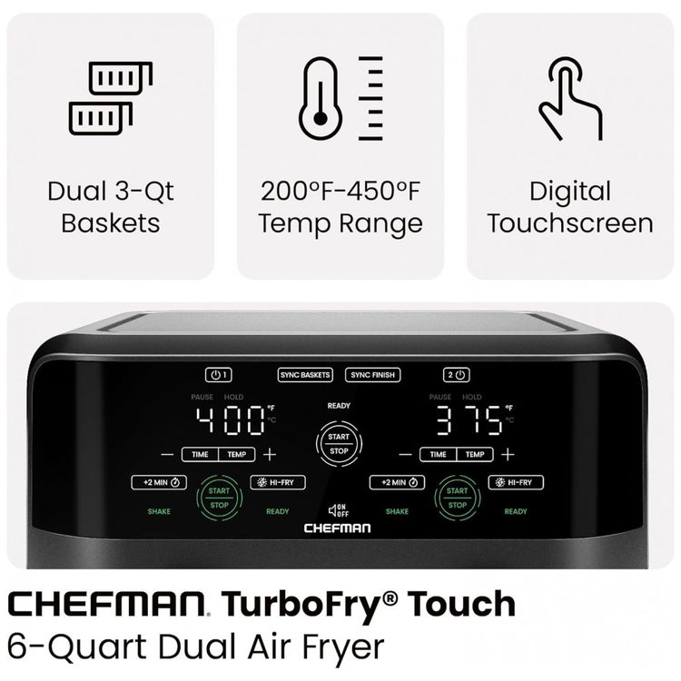 Fritadeira-Eletrica-Airfryer-com-2-Cestos-de-3L-e-Painel-de-foto-2