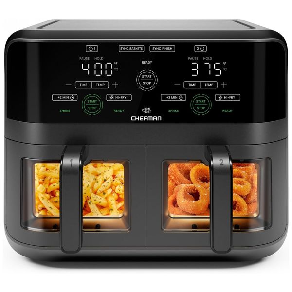 Fritadeira-Eletrica-Airfryer-com-2-Cestos-de-3L-e-Janela-de-foto-0