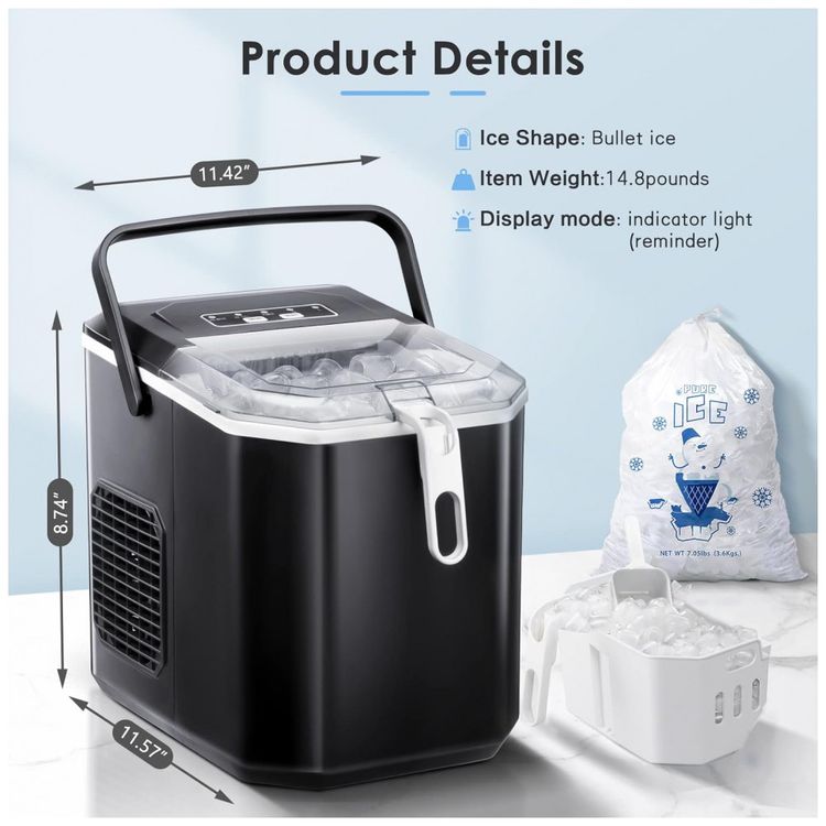 Maquina-de-Gelo-Portatil-com-Capacidade-para-11-kg-em-24H-foto-2