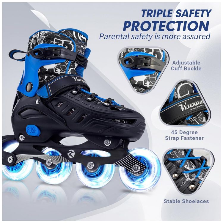 Patins-Regulavel-e-Ajustavel-para-Criancas-com-Rodas-foto-3