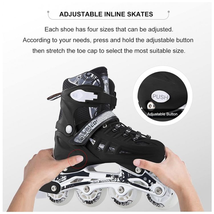 Patins-Infantil-Regulavel-com-4-Rodas-Iluminadas-Tam-BR-33-foto-4