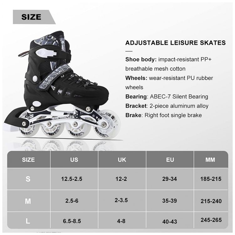 Patins-Regulavel-para-Criancas-e-Adultos-com-4-Rodas-foto-1