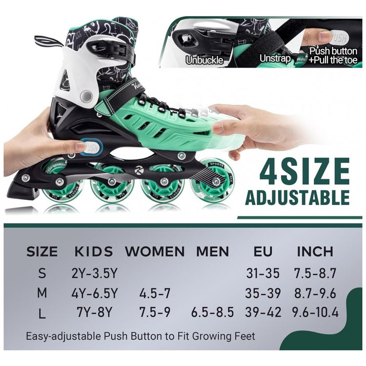 Patins-Regulavel-e-Ajustavel-para-Criancas-com-Rodas-foto-1