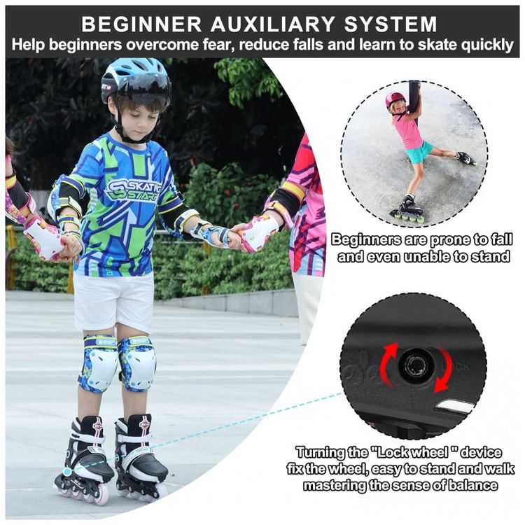 Patins-Infantil-Regulavel-com-4-Rodas-Iluminadas-Tam-BR-34-foto-1