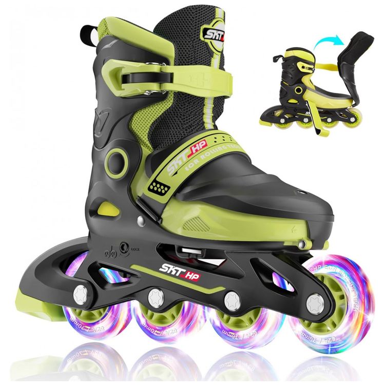 Patins-Infantil-Regulavel-com-4-Rodas-Iluminadas-Tam-BR-34-foto-0