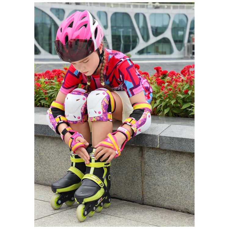 Patins-Infantil-Regulavel-com-4-Rodas-Iluminadas-Tam-BR-34-foto-4