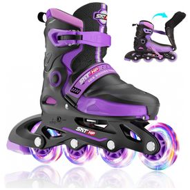 Patins-Infantil-Regulavel-com-4-Rodas-Iluminadas-Tam-BR-34-foto-0