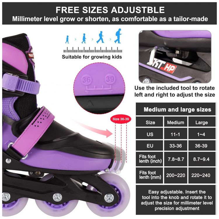 Patins-Infantil-Regulavel-com-4-Rodas-Iluminadas-Tam-BR-34-foto-3
