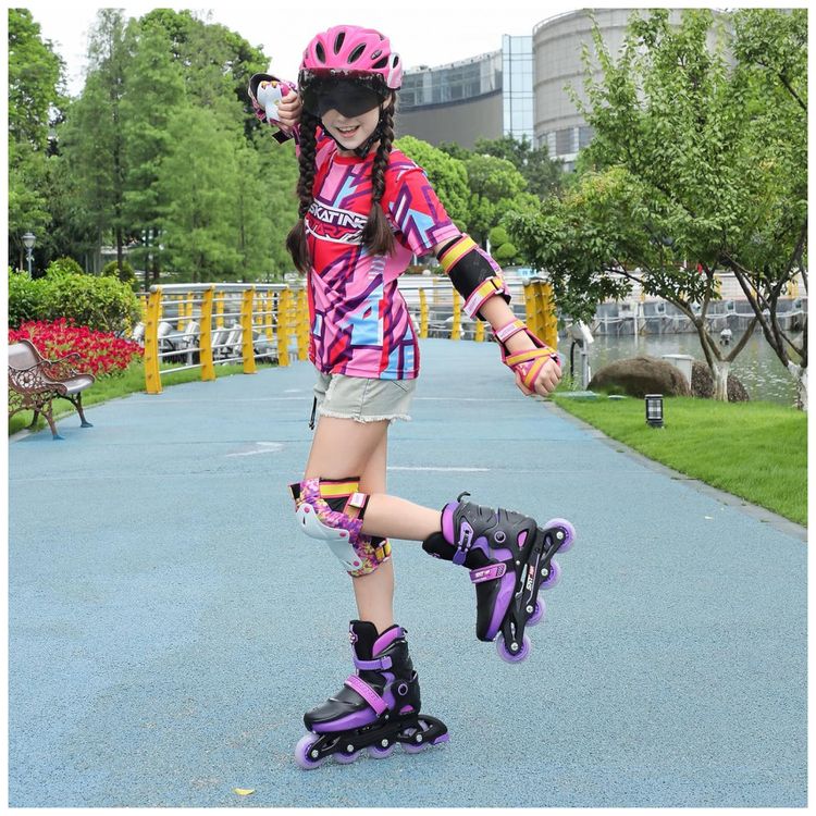 Patins-Infantil-Regulavel-com-4-Rodas-Iluminadas-Tam-BR-34-foto-5