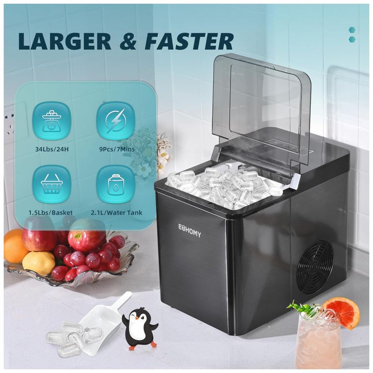 Maquina-de-Gelo-com-Capacidade-para-15-kg-em-24H-Tampa-foto-4