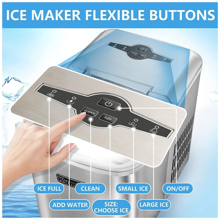 Maquina-de-Gelo-em-Aco-Inoxidavel-com-Capacidade-para-149-foto-1