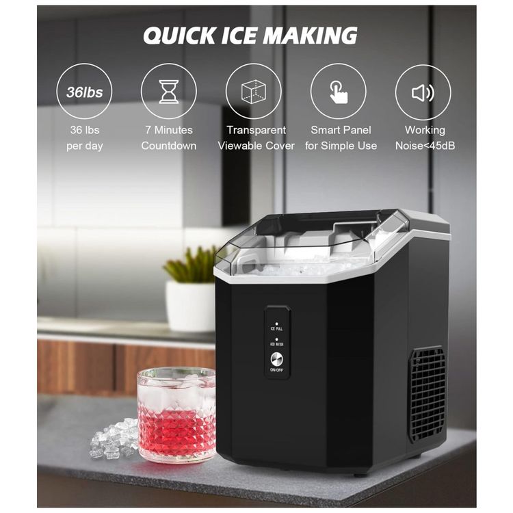 Maquina-de-Gelo-com-Capacidade-para-15-kg-em-24H-e-Colher-de-foto-1