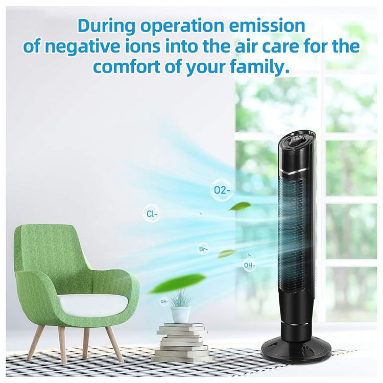 R.W.FLAME-RW5348-B-Ventilador-de-Torre-com-3-Velocidades-foto-3