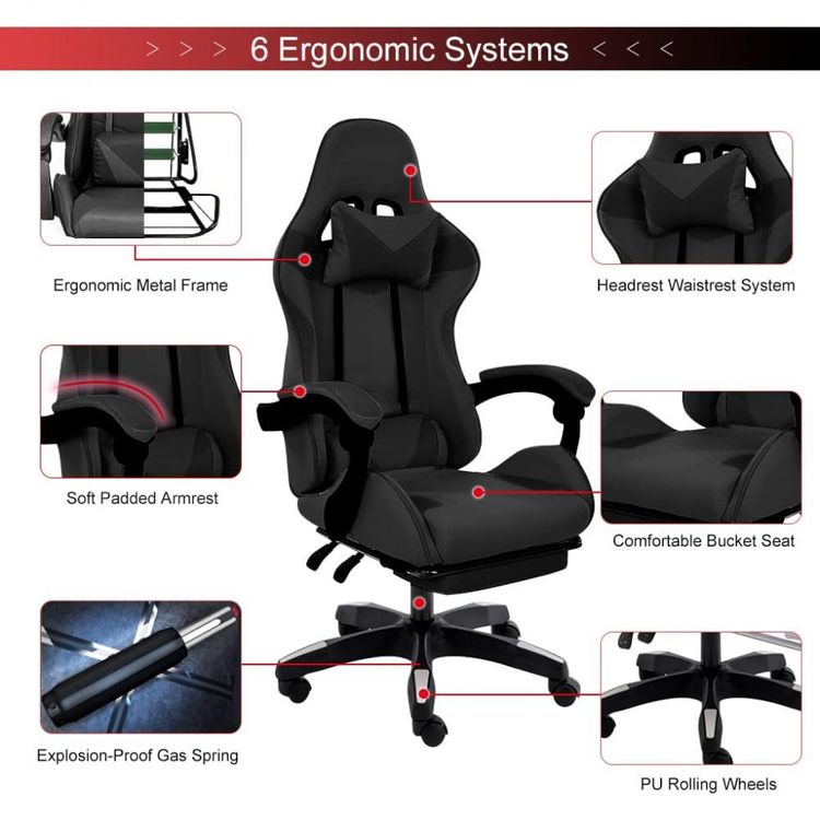 Sibosen-Cadeira-de-Escritorio-Gamer-Ergonomica-Ajustavel-e-foto-1