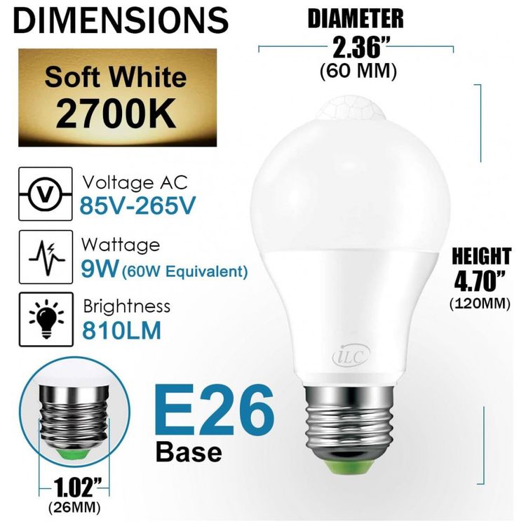 Motion-Lampada-LED-Sensor-de-Movimento-810LM-9W-2-Un-foto-2