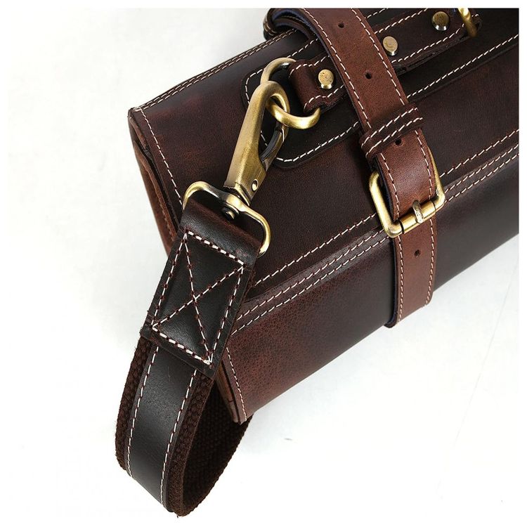 AARON-LEATHER-GOODS-VENDIMIA-ESTILO-Estojo-Bolsa-de-Couro-foto-5