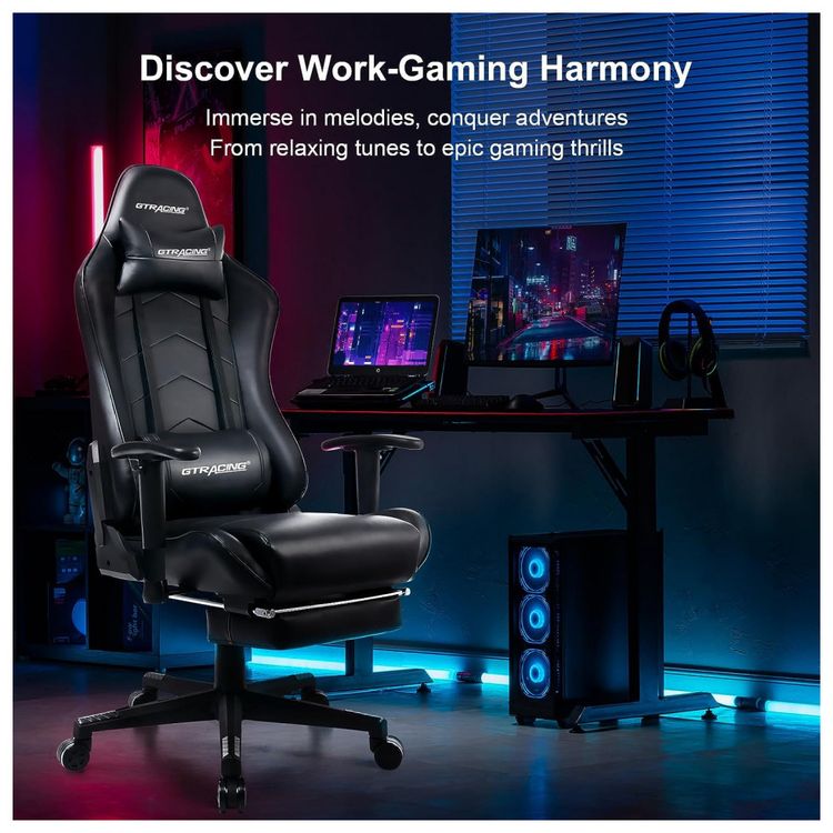 Gtracing-Cadeira-Gamer-Ergonomica-Ajustavel-com-Apoio-para-foto-4