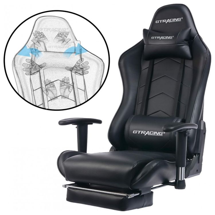 Gtracing-Cadeira-Gamer-Ergonomica-Ajustavel-com-Apoio-para-foto-3