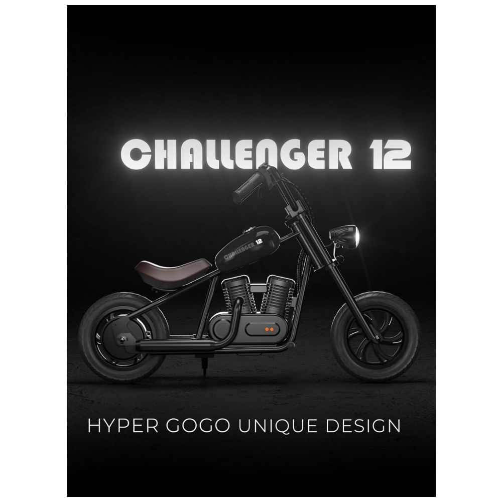 Encontraproduto.com.br - Moto Elétrica Infantil a Bateria 21V, 60 Min de Ação, até 16 km, h para Crianças de 3 Anos ou Mais, Hyper GoGo, Azul