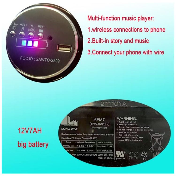 Moto-Eletrica-Infantil-a-Bateria-12V-com-Rodinhas-e-Musica-foto-4