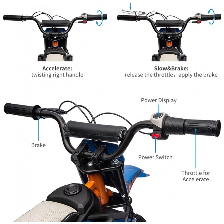 Moto-Eletrica-Off-Road-Infantil-a-Bateria-24V-com-Motor-de-foto-2