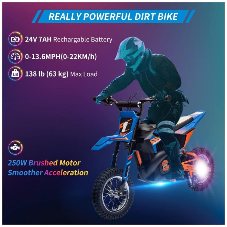 Moto-Eletrica-Off-Road-Infantil-a-Bateria-24V-com-Motor-de-foto-3