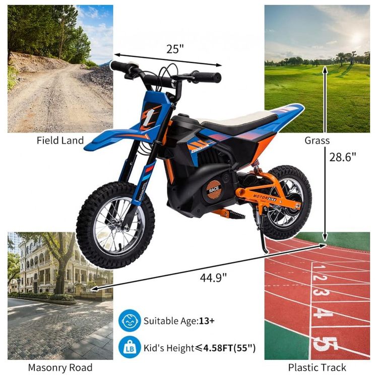 Moto-Eletrica-Off-Road-Infantil-a-Bateria-24V-com-Motor-de-foto-5