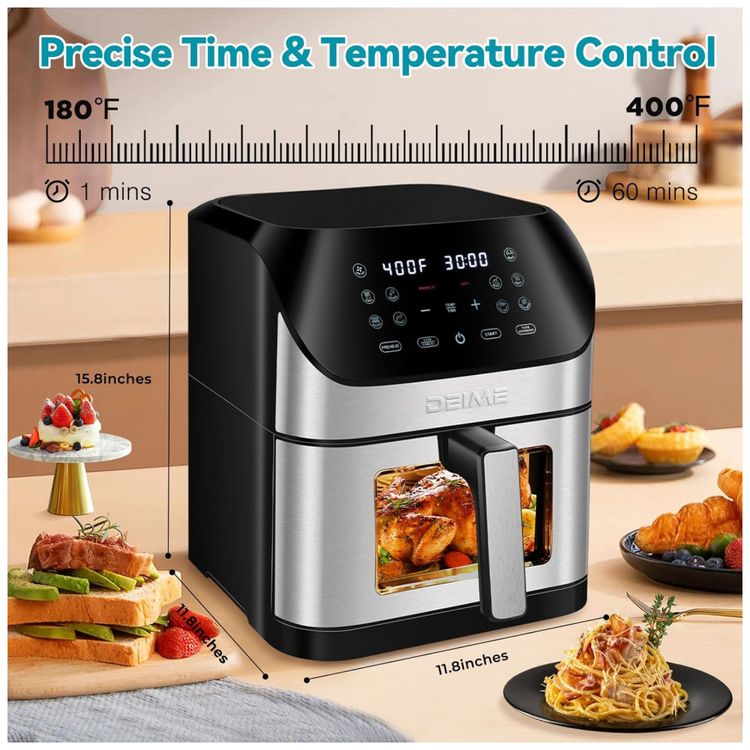 Fritadeira-Eletrica-Air-Fryer-8-Litros-com-10-Predefinicoes-foto-2