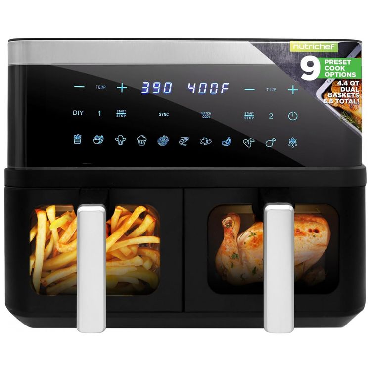 Fritadeira-Eletrica-Air-Fryer-com-Cesta-Dupla-de-8-Litros-e-foto-0