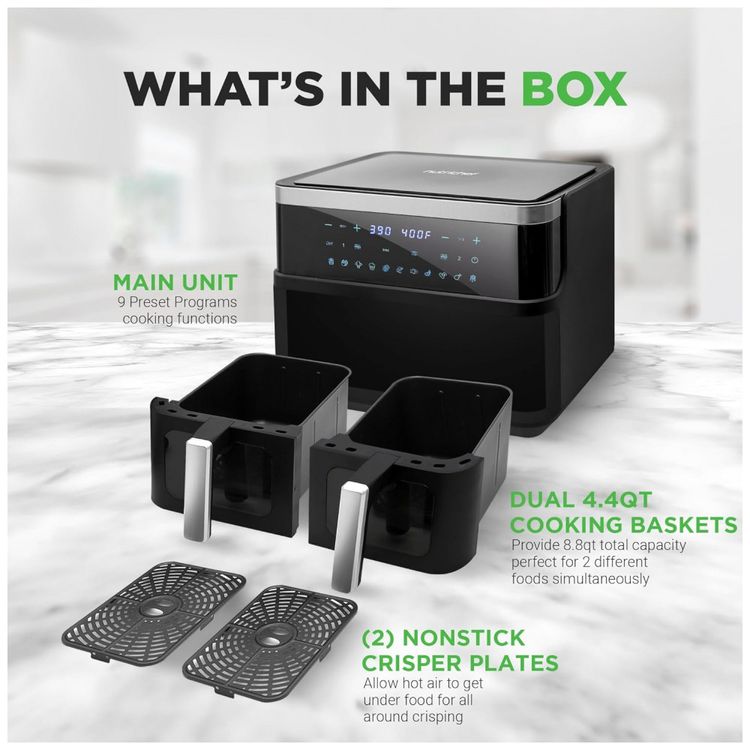 Fritadeira-Eletrica-Air-Fryer-com-Cesta-Dupla-de-8-Litros-e-foto-1