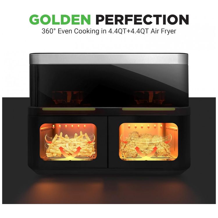 Fritadeira-Eletrica-Air-Fryer-com-Cesta-Dupla-de-8-Litros-e-foto-2