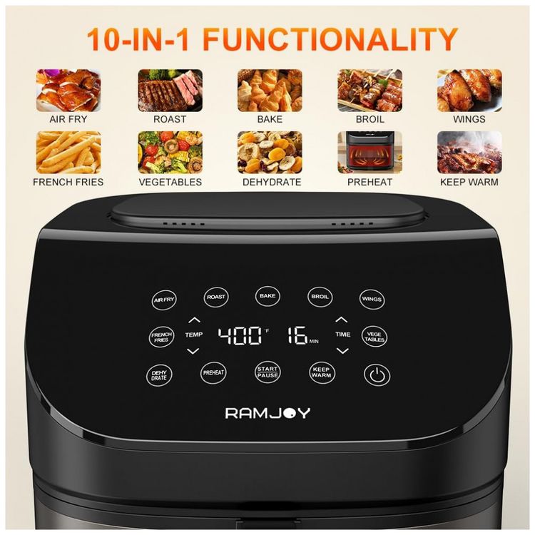 Fritadeira-Eletrica-Air-Fryer-6-Litros-10-em-1-com-Tela-foto-2