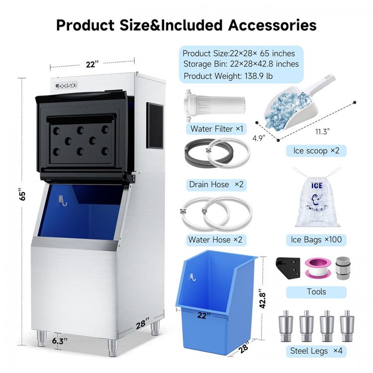 Maquina-de-Gelo-Profissional-Produz-158-em-24H-com-Cubos-foto-5