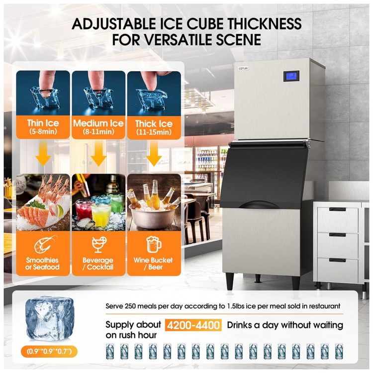 Maquina-de-Gelo-Profissional-Produz-181-KG-em-24H-Cubos-foto-2